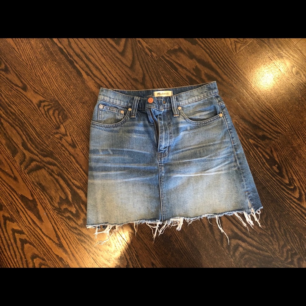 Madewell denim mini skirt